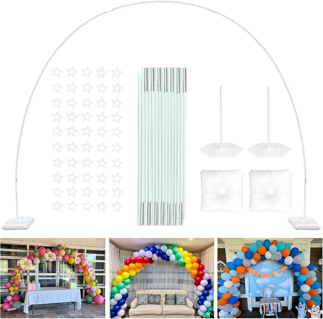 YALLOVE 21ft Balloon Arch Stand Kit, Free Combination in Width and Height (e.g. 10ft x 7.5ft), Convenient to Assemble and Disassemble, Not Include Balloons