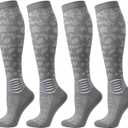IRAMY Compression Socks for Women Ankle Support Gradient Compression Coolmax Wicking Knee High Socks 2 Packs (Large)