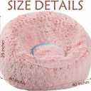 Plush Faux Fur Bean Bag Chairs, Memory Foam Filled Sofa Chair Shape Bean Bag for Adults/Teens/Kids, Ultra-Soft Lazy Sofa for Living Room Bedroom College Dorm, Pink