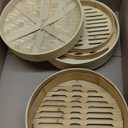 Joyce Chen 2-Tier Bamboo Steamer Baskets, 10-Inch