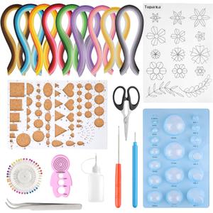TUPARKA 19 Pcs Paper Quilling Kits 45 Colors 900 Strips Quilling Art Paper DIY Craft