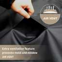 Stacking Chair Cover, 420D Patio Chair Cover, Outdoor Patio Furniture Covers for Stacked Chairs, Outdoor Lawn Dining Chair Covers 1 Pack (28" W x 28" D x 49" H) (Black)