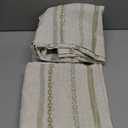 jinchan Linen Blend Boho Curtains for Living Room, 84 Inch Long Green Printed on Beige Retro Farmhouse Bohemian Geometric Drapes, Light Filtering Back Tab Curtains 2 Panels (50"W x 84"L (Pack of 2))