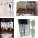 4 Pack Tension Rods, 21.6-35.4 Inch Adjustable Spring Steel Cupboard Bars Tension Curtain Rod Shower Rod Extendable Width (White)