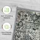 Washable Entryway Rug 2x3 | Non Slip Rugs Runners for Hallways, Entryways, Kitchens, Bathrooms, Bedrooms | Ultra-Soft Flannel Carpet Kitchen Rugs with Rubber Backing (Light Grey, 2x3)