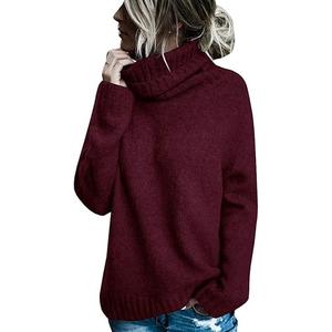 Oversized Turtleneck Pullover Sweater Cable Knit Long Sleeve Sweater Tops
M