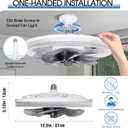 Socket Ceiling Fan Light,Bulb Socket Fan with Remote,Dimmable E26 Base Ceiling Fans with Lights for Bedroom,Screw in Fan and Light Combo,Mini Small Ceiling Fan with Light,Recessed Light Fan Lamp