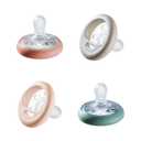 Tommee Tippee Breast-Like Pacifier, 6-18 Months, Symmetrical Design, Natural Breast-Like Baglet, BPA-Free Binkies, Rose/Green/Cream, Pack of 4 (6-18 Month (Pack of 3))