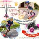 Kick Scooters for Kids 5-7 8-12,Lean to Steer,Three Wheeled Light Up,28"-32" Adjustable Handlebar,Widen Anti-Slip Deck,Floor Push Scooter for Boys Girls Ages 6-12 3-4 Old,Foldable for Travel