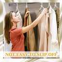 Threan 2 Pcs 16 Inch Pearl Clothes Beaded Clothing Hanger with Ribbon Bowknot Metal Elegant Clothes Standard Hanger for Women Bride Wedding Dress Coat Shirt (White)