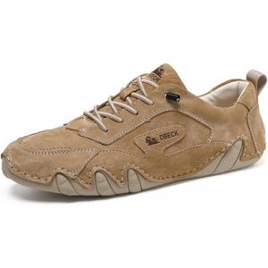 Women's Fashion Casual Walking Shoes Retro Leather Lightweight Outdoor Sports Sneakers for Hiking Trailing (Size 5)