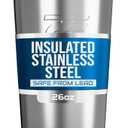 Ice Shaker Insulated Stainless Steel Shaker Bottle | 26oz, Stainless Steel | Cold for 30+ Hours | Insulated Cup with Twist-on Agitator | Odor-Free Bottle for Protein Shakes, Water, Cocktails