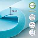ELEMUSE Dual Layer 3 Inch Memory Foam Mattress Topper King, 2 Inch Cooling Gel Memory Foam Plus 1 Inch Down Alternative Pillowtop Mattress Pad with Cooling Cover, Soft Comfort Support, Grey