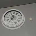 Topkey 12 Inch Wall Clock Silent Non-Ticking Vintage Roman Numerals Wall Clocks for Living Room Kitchen Bedroom Home Office (Battery Not Included) - White