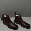 SUREWAY Mens Western Chelsea Cowboy Boots for Men Square Toe,All-Weather Rugged Slip-On Work/Casual/Dress Boots Shoes for Men,Built for Comfort & Durability, Size 11