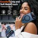 2 x MOZOTER for iPhone Air Case with Kickstand,[Compatible with MagSafe] [12FT Military Grade Protection] Slim Translucent Matte Shockproof Phone Case,6.5",Blue