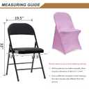 ManMengJi Spandex Folding Chair Covers, Lavender Folding Chair Covers 12 PCS, Universal Fitted Chair Slipcovers for Wedding, Party, Banquet, Holidays, Celebration