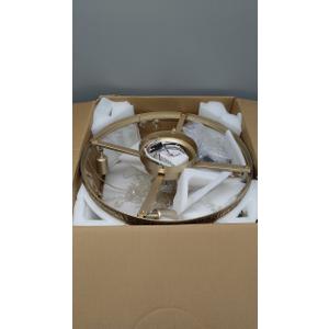 4 light Crystal Ceiling Fan Gold