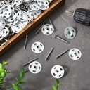 Fastener Kit Board Hardware Set, Includes 1-1/8 Inch Galvanized Steel Washers and Stainless Steel Screws for Fixing Fastening Installation(400 Pcs)
