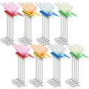 Yalikop 20 Pack 3D Dragonfly Garden Stakes Decor, 4 Color Outdoor Yard Ornaments, Waterproof Plastic Dragonfly Decorations for Garden, Lawn, Flower Pots & Patio, Adds Color and Helps Deter Birds