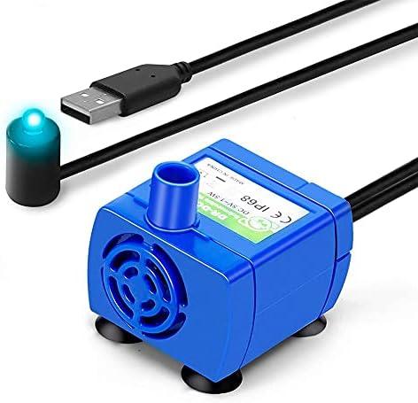 USB Pet Water Dispenser Pump, Submersible Motor for Stainless Steel Cat Water Fountain