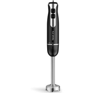 Upgraded 700W Immersion Hand Blender  20 Variable Speeds, Up to 15,500 RPM Stick Mixer for Smoothies, Soup, Puree & Baby Food Black (Single)