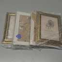 5x7 Picture Frame with Real Glass, 4 set Ornate Vintage Picture Frames for Wall or Tabletop Display, Gold 5 x 7 Frame for Wall home best gift