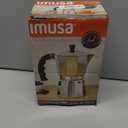 IMUSA 12-Cup Stovetop Espresso Maker, Cast Aluminum Coffee Maker, Cuban Coffee Brewer, Moka Pot Style, Portable Coffee Maker for Home, Camping, or Travel (Silver)