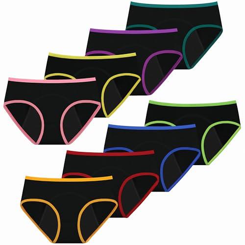 Mesachy Teens Girls Period Underwear Kids Period Panties Menstrual Leakproof Protective Underwear for Teens Cotton Briefs 12-14 Years