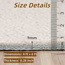 jxgzyy 100% Natural Wool Floor Carpet 4×6 Handwoven Wool Area Rug, 3'11" x 5'11"