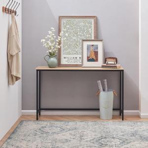Lifewit 39.4 Inch Console Table Narrow Sofa Table with Metal Frame for Living Room Industrial Entryway Table for Hallway, Entrance, Office, Corridor, Behind Sofa, Grey Oak