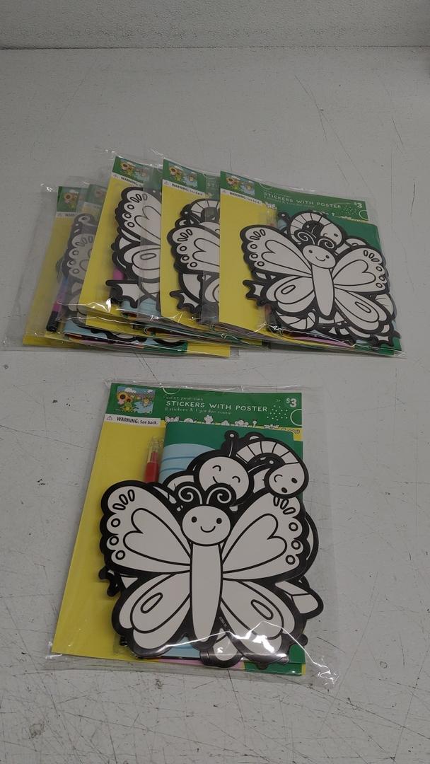 Seasonal Celebrations Color Your Own Stickers With Poster, 8 stickers & 1 garden scene, 7pcs