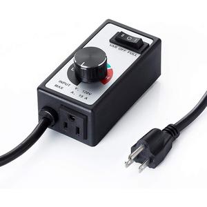 AC Motor Speed Controller 120V 15A Max Electronic Fan Speed Controller Variable Adjuster for Hydroponics Inline Duct Exhaust Ceiling Fans with 6' Long Cord
