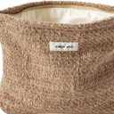 RSRSLEII Travel Woven Tweed Makeup Bag,Aesthetic Portable Cosmetic Bag with Zipper,Makeup Pouch with Canvas Lining,Cute Vintage Travel Toiletry Bag,Car Storage Bag for Women and Girls (04Brown Tweed)
