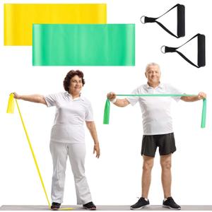2 Pcs Resistance Band with Handles Chair Exercise Equipment for Seniors Physical Therapy Band Gifts for Elderly Women Rehab, Physical, Grandma, Grandpa (black)