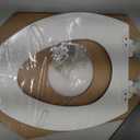 Mayfair Cassel Slow Close Toilet Seat, Easy Clean, Non Slip Premium Wood Seat, Easy Install, Made in USA, Elongated, White