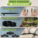 CARPATHEN Drip Irrigation System Kit - Complete Quick Connect Garden Watering System with Adjustable Sprinkler Emitters, 5/16" & 1/4" Tubing - Drip Line for Raised Beds, Greenhouse