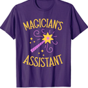 Magician Assistant Costume Kids Men Women Birthday Christmas T-Shirt XS