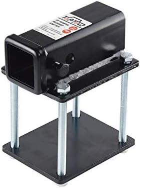 TOPTOW RV Bumper Hitch Receiver 63801 for 4 inch to 4.5 inch Beams, 2 inch Receiver Opening, Fits for Bike Racks, Cargo Carriers Camper-on
