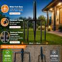 6 Pack String Light Poles for Outside, Thickened Metal Lights Hanger Pole Outdoor with Fork, Lighting Hanging Post Accessories for Patio Decor Garden Backyard Yard Front Porch Outside Decorations