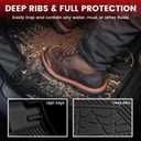 LASFIT Floor Mats for Honda Ridgeline 2026 2025 2024 2023-2017 Crew Cab, All Weather Protection TPE Non-Slip Custom Fit Automotive Accessories Floor Liners 1st & 2nd Row, Black