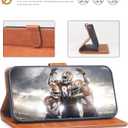 for iPhone 16 Wallet Case,PU Leather Flip Case RFID Blocking Credit Card Holder Folio Magnetic Stand TPU Shockproof Cover Compatible with iPhone 16, Brown