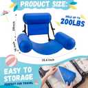 4 Packs Inflatable Pool Floats Chairs Adult Floating Lounge Chairs Heavy Duty, Blow up Pool Noodles for Summer Party Beach Lake