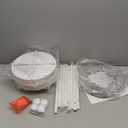 3-Tier Round Makeup Cart with Wheels, Rolling Vanity Organizer with Removable Hair Dryer Holder, Small Space Beauty Storage Cart for Skincare, Perfume, Nail Polish & Hair Tools, White