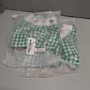 2 x Newborn Baby Girl Smocked Thanksgiving Outfit Infant Plaid Bubble Romper Embroidery Turkey Fall Clothes (6-12 Months, Green Santa)