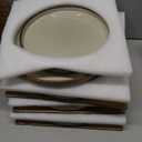 GBHOME 12-Piece Stoneware Dinnerware Set for 4  Ribbed Ceramic Plates and Bowls, Scratch-Resistant, Microwave & Dishwasher Safe, Reactive Glaze, Alaskan Blue