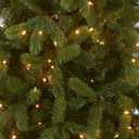 National Tree Company 9 ft Pre-Lit Downswept Douglas Fir Slim Artificial Christmas Tree, 500 Clear Lights, 1,090 Tips, Includes Stand, Green