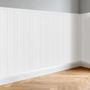 Wainscoting Wall Panels Kit,PS Beadboard Wall Panels,Cover 39"x79",8Pcs