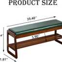 latifolia Shoe Rack Bench, Entryway Bench with Cushion(Green,39.70''L), 39.37''L