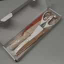 Astercook Knife Set, 13 Pieces Kitchen Knives Set with Healthy Anti-Rust Coating, Dishwasher Safe, Stainless Steel Chef Knife Sets with 6 Blade Guards, Perfect Holiday Gifts for Kitchen (Large, Cream)